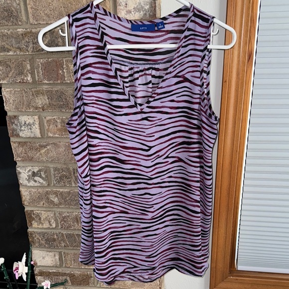 Apt. 9 Purple Zebra Print Sleeveless Tank - Picture 1 of 3